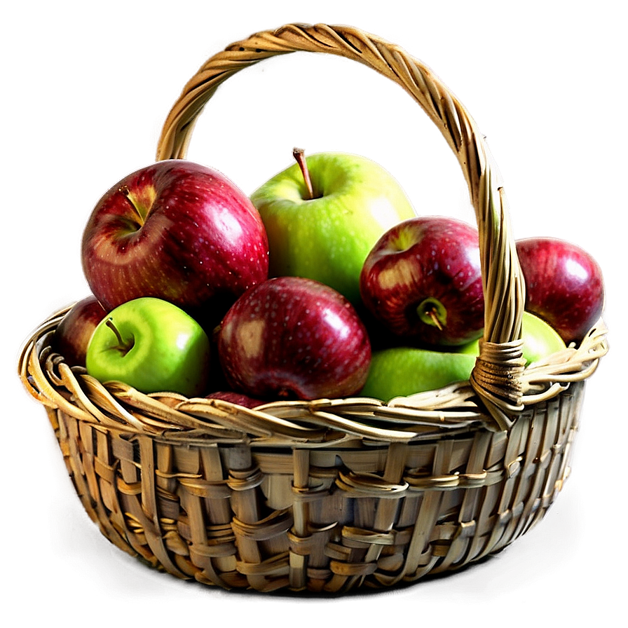 Apple Fruit Basket Png Wso64