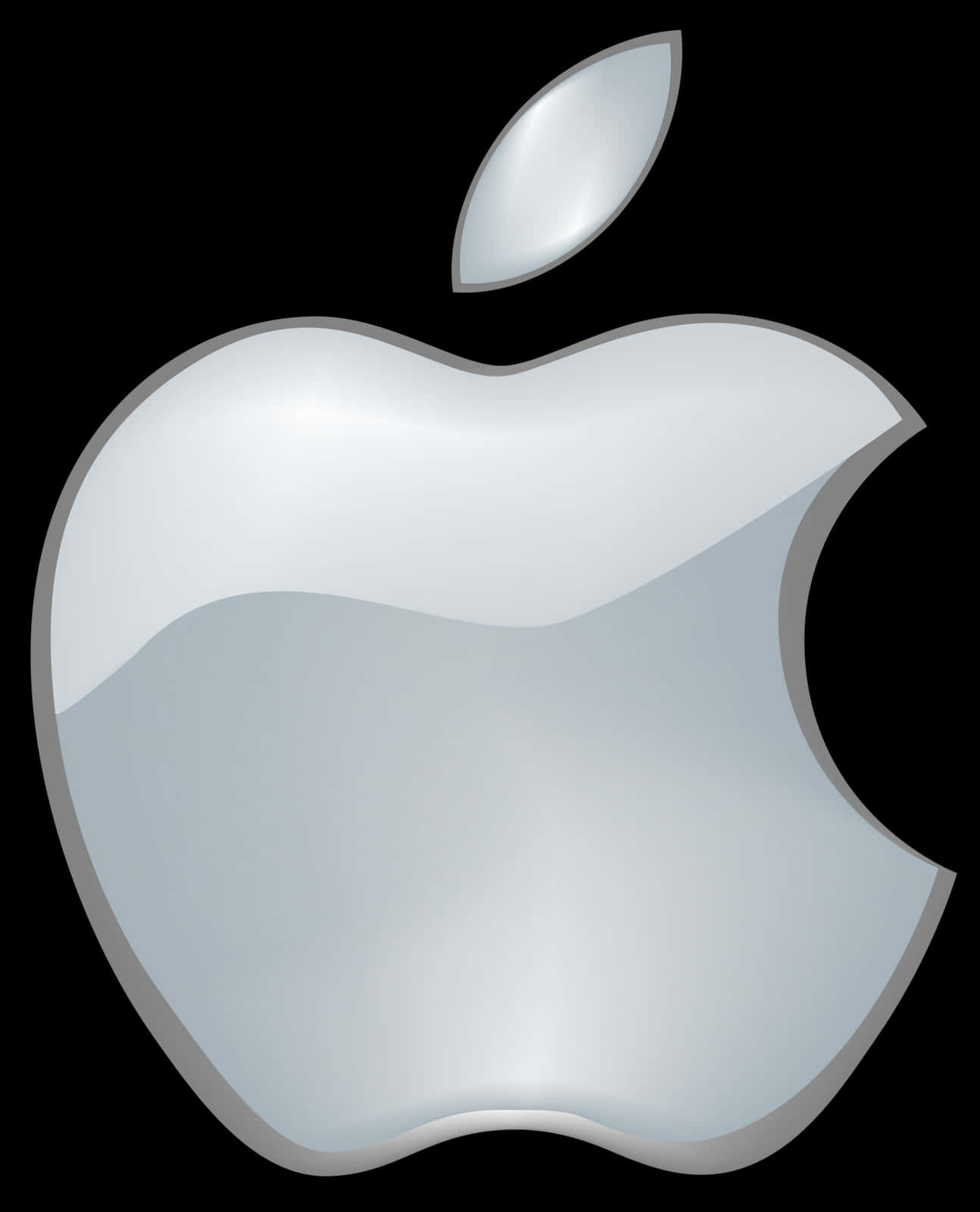 Apple Logo Icon Silver