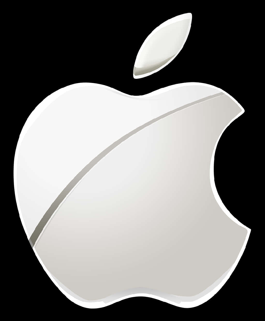 Apple Logo Icon Silver