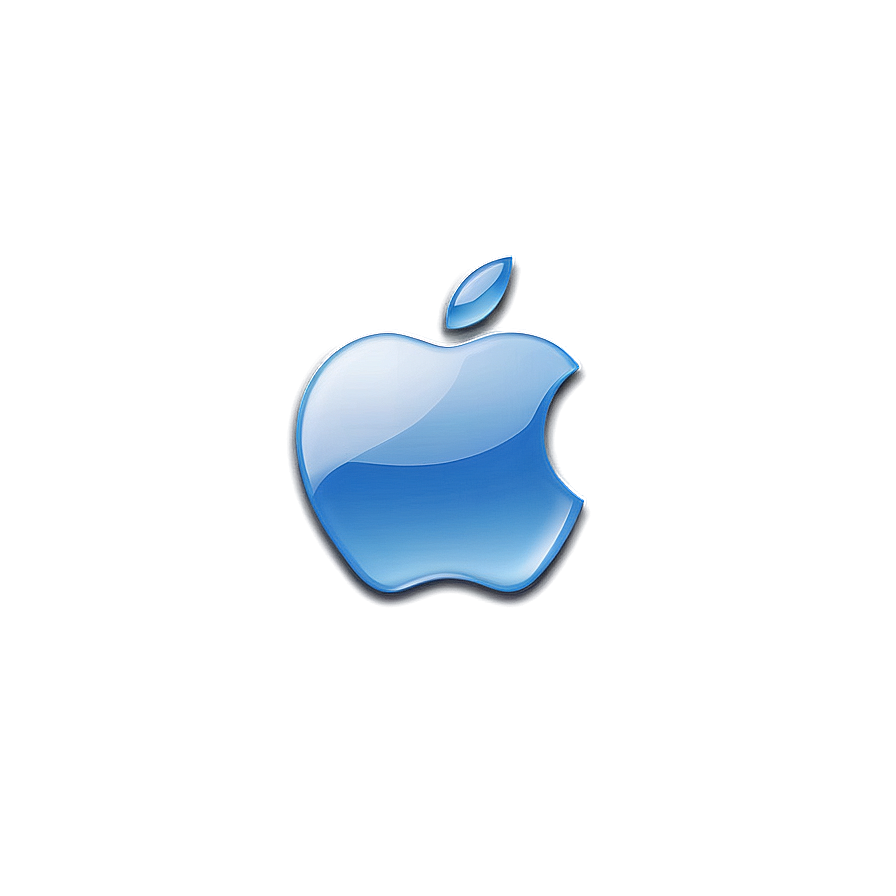 Apple Logo In Blue Theme Png Eed34