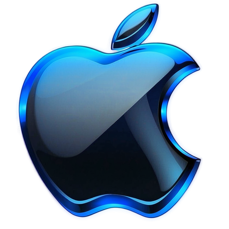 Apple Logo In Blue Theme Png Gfs