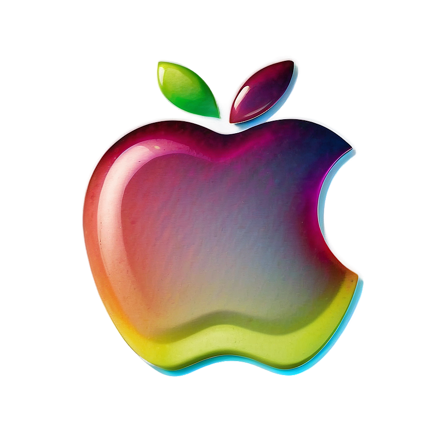 Apple Logo In Pastel Colors Png 05232024