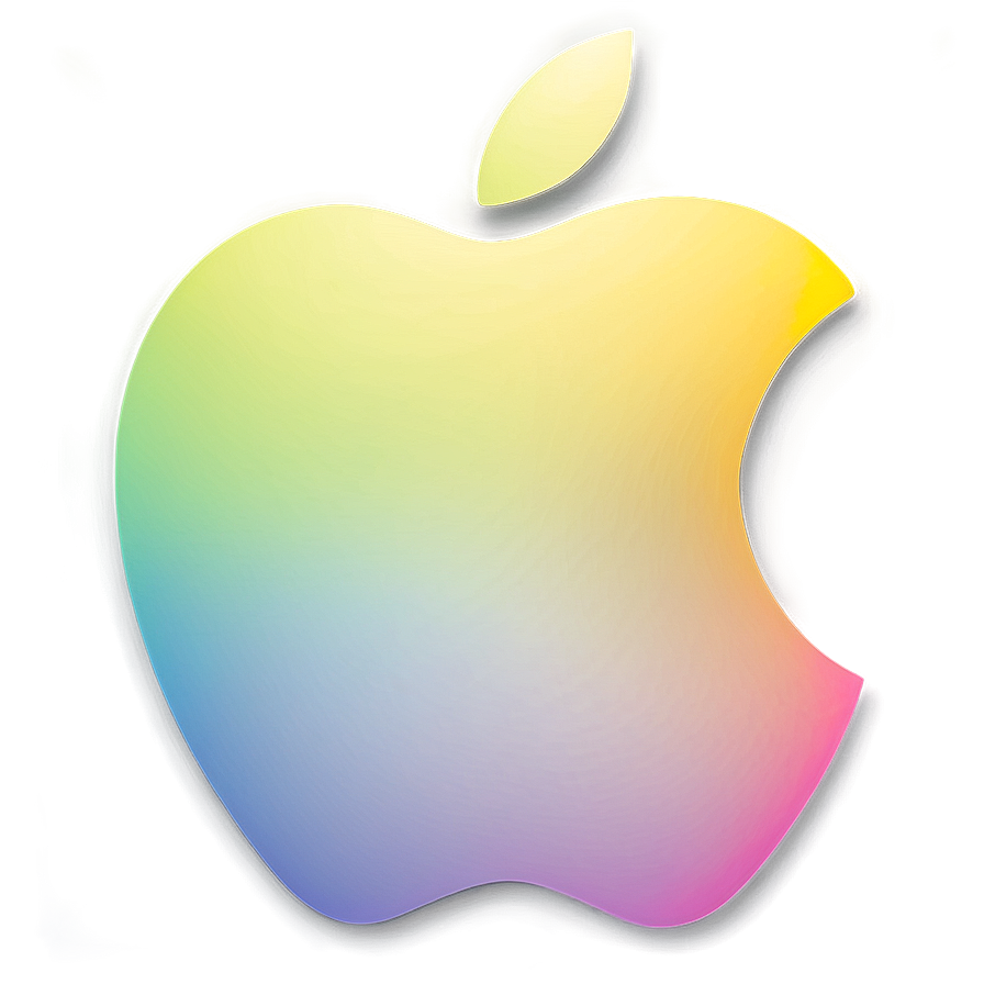 Apple Logo In Pastel Colors Png 37