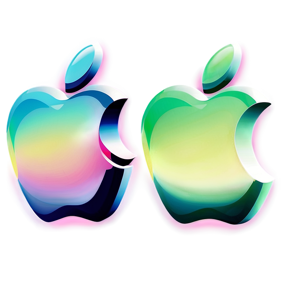 Apple Logo In Pastel Colors Png Npi