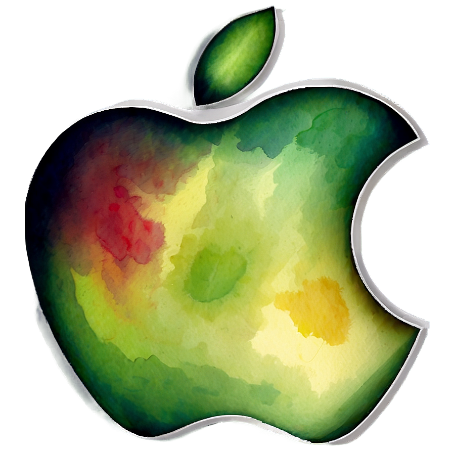 Apple Logo In Watercolor Png Lln