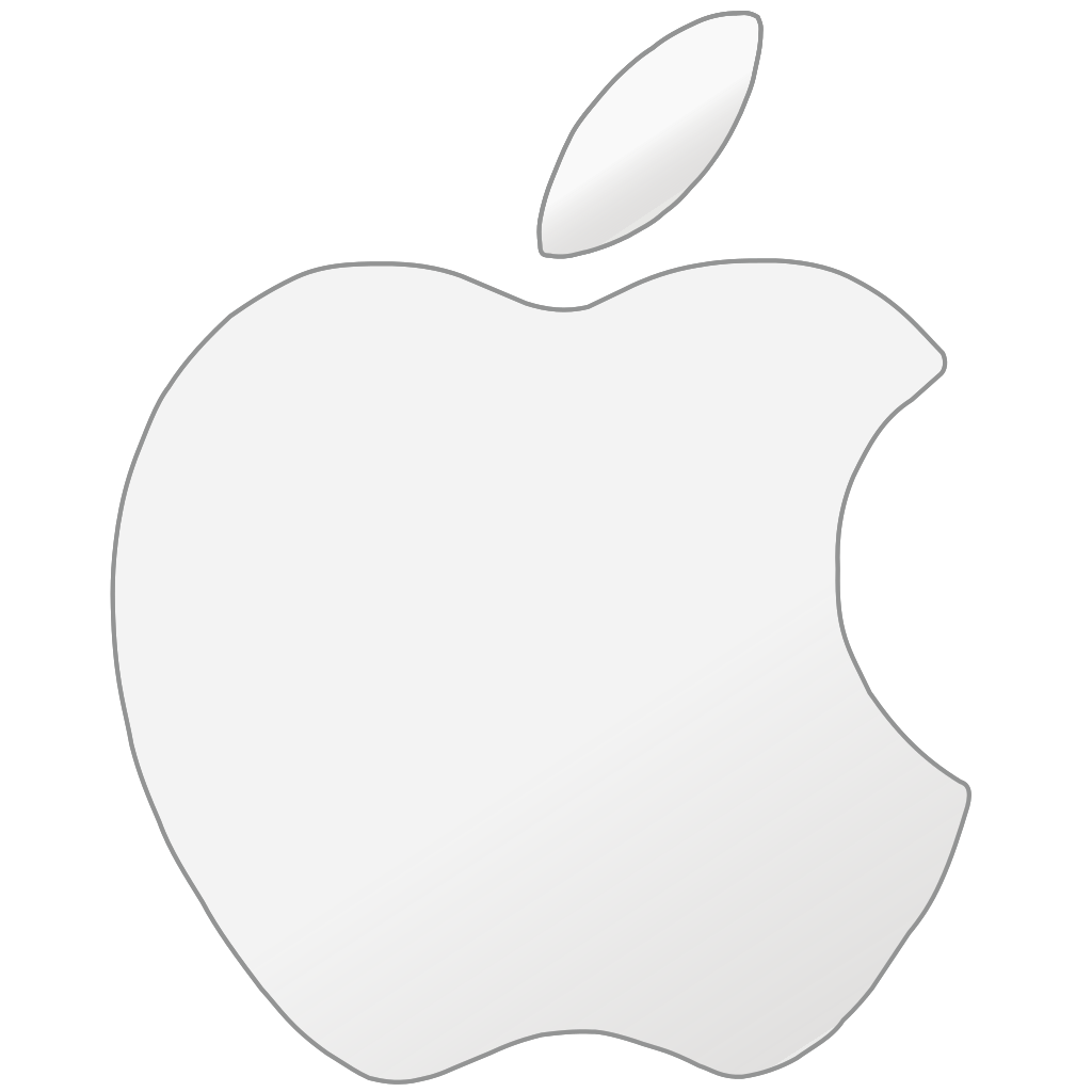 Apple Logo Silveron Teal Background