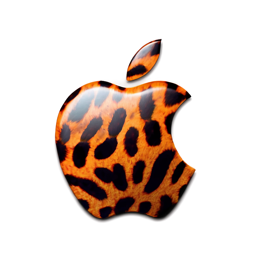 Apple Logo With Animal Print Png 05232024