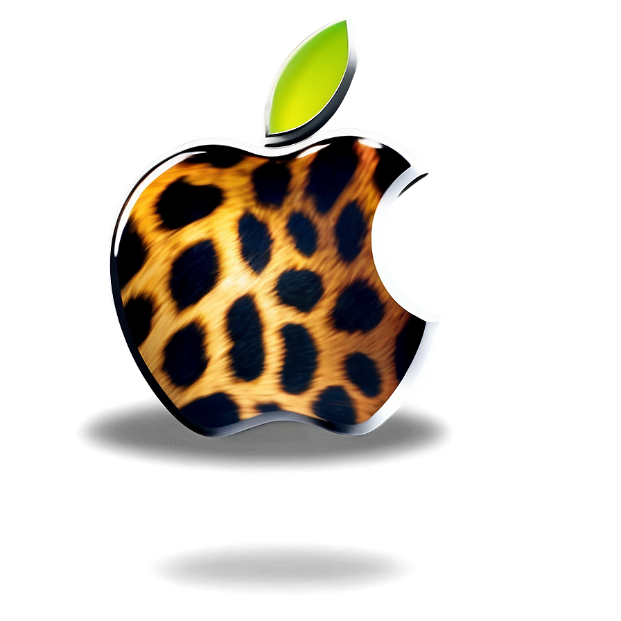 Apple Logo With Animal Print Png Rym7