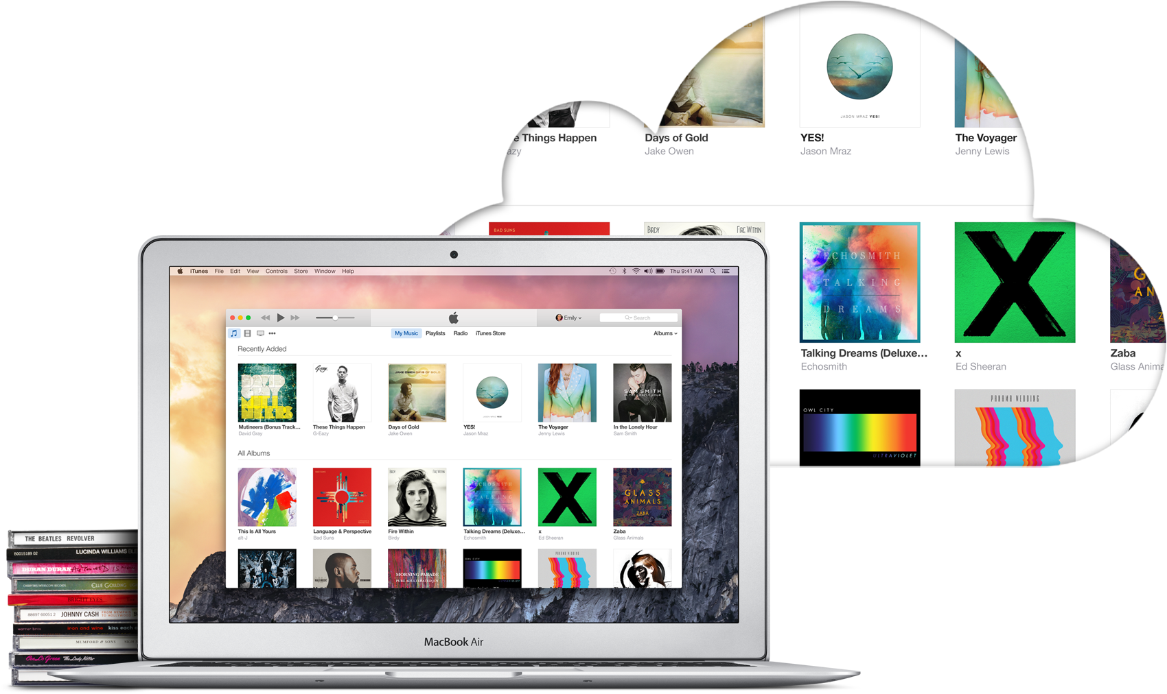 Apple Music Interface Mac Bookand C Ds