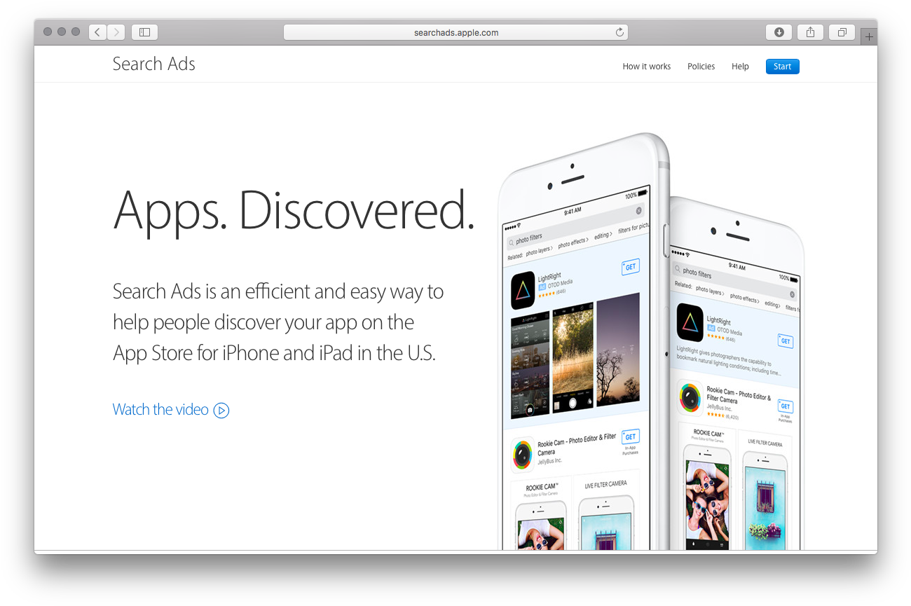 Apple Search Ads App Discovery