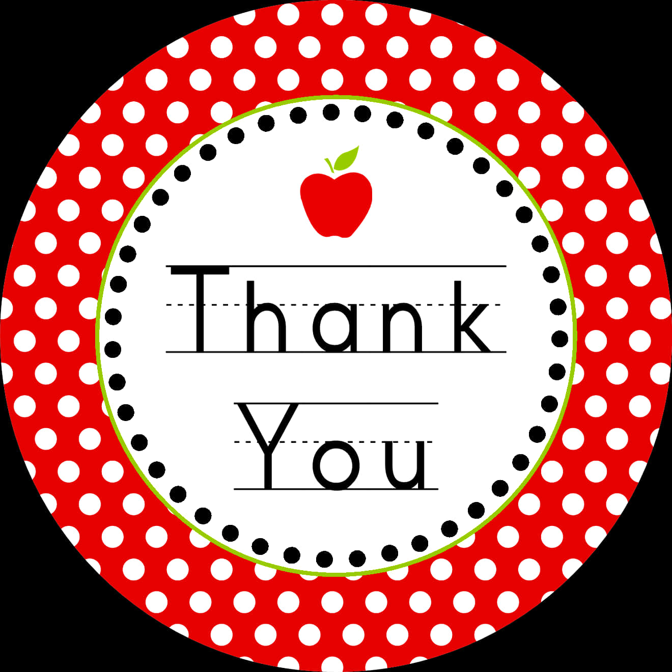 Apple Thank You Card Design