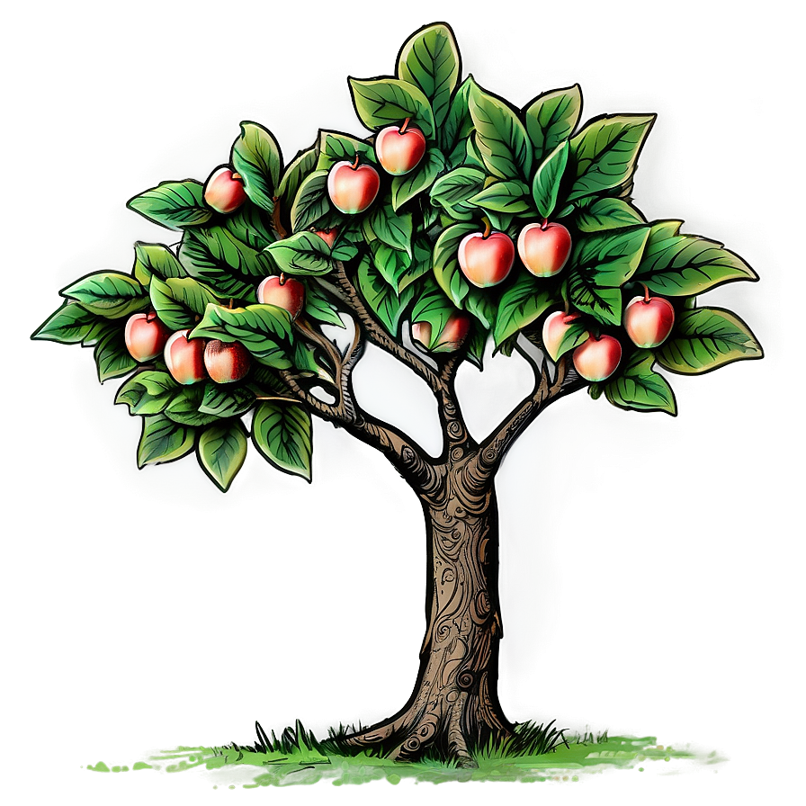 Apple Tree Sketch Png 06132024