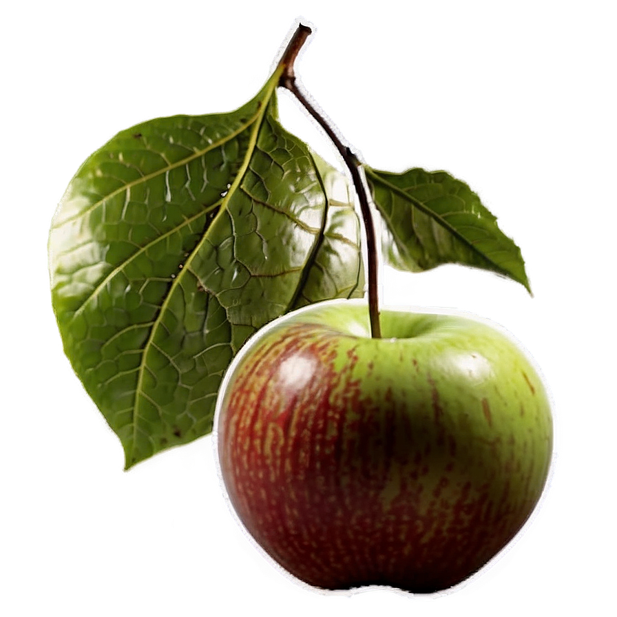 Apple With Leaf Png Hmj