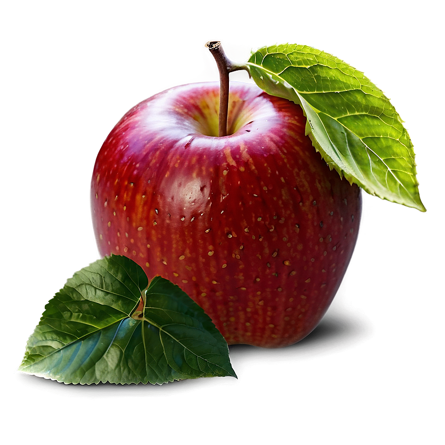 Apple With Leaf Png Iiy94