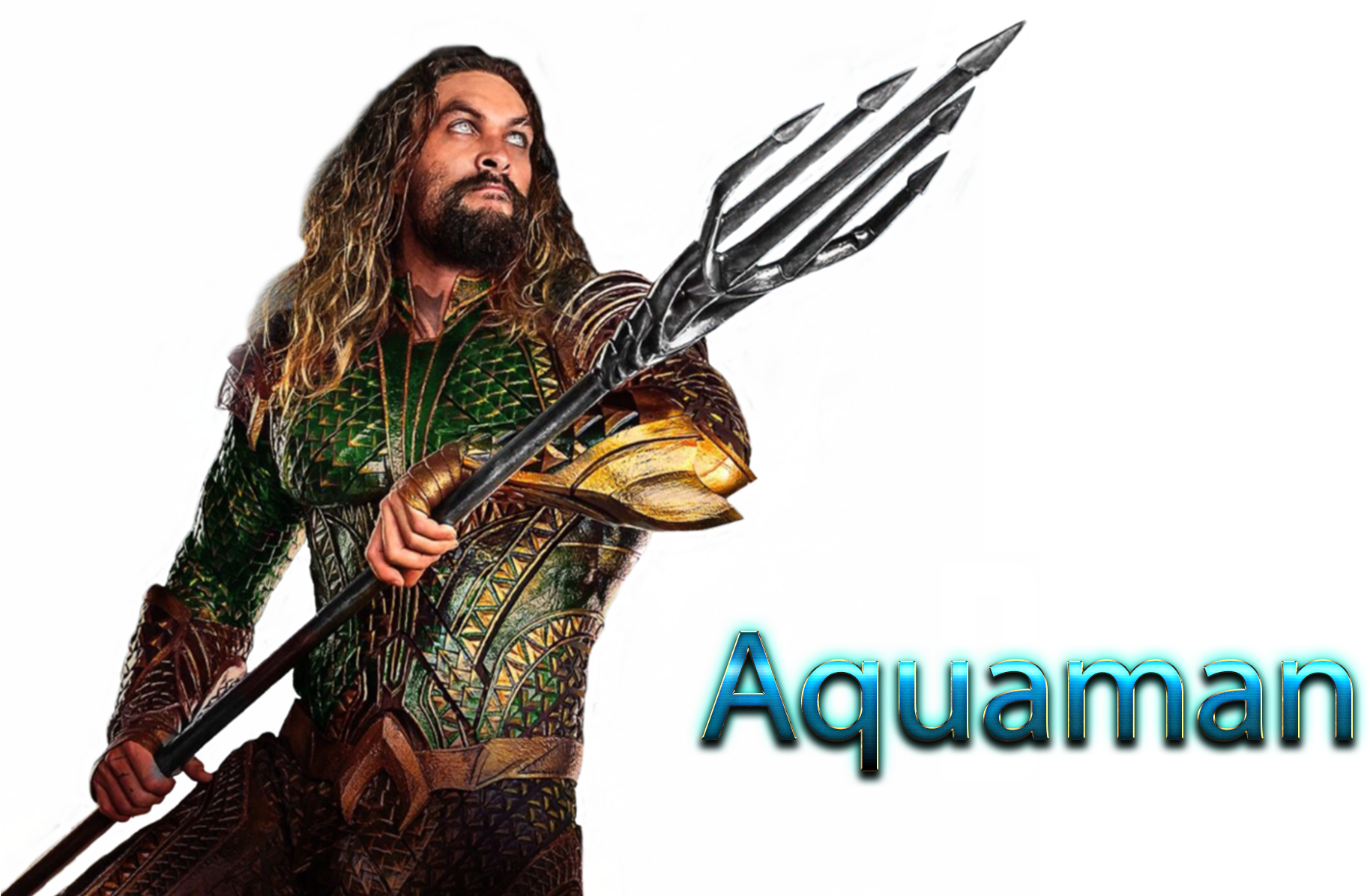 Aquaman Heroic Pose With Trident