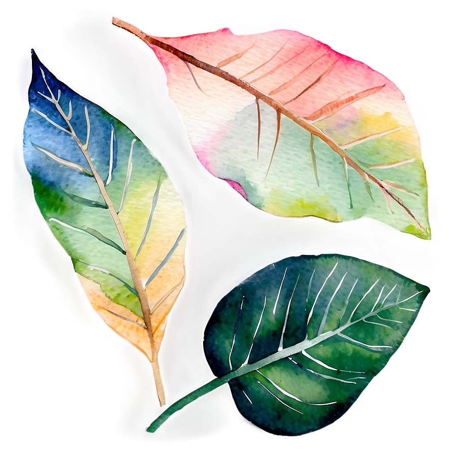 Aquarelle Leaves Png Vwt42