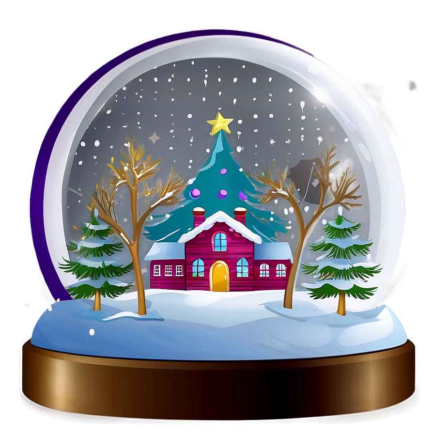 Arbol De Navidad In A Snow Globe Png 06122024