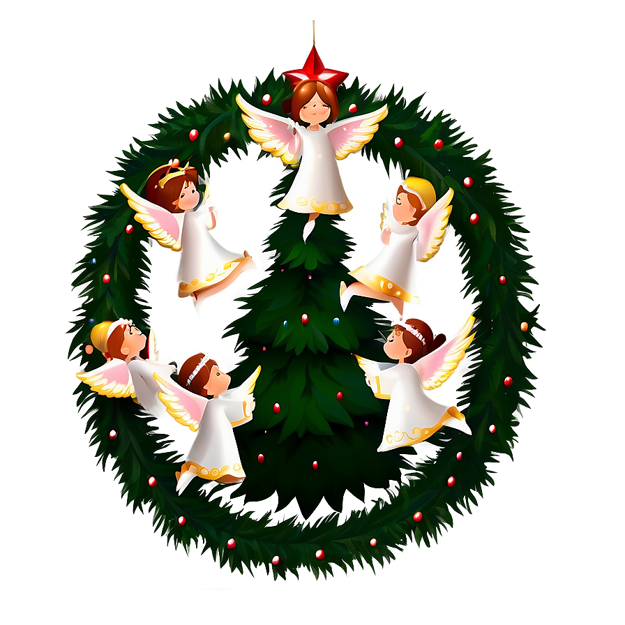 Arbol De Navidad With Angels Png 06122024