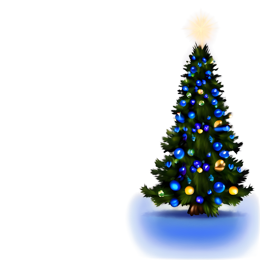 Arbol De Navidad With Blue Lights Png 06122024