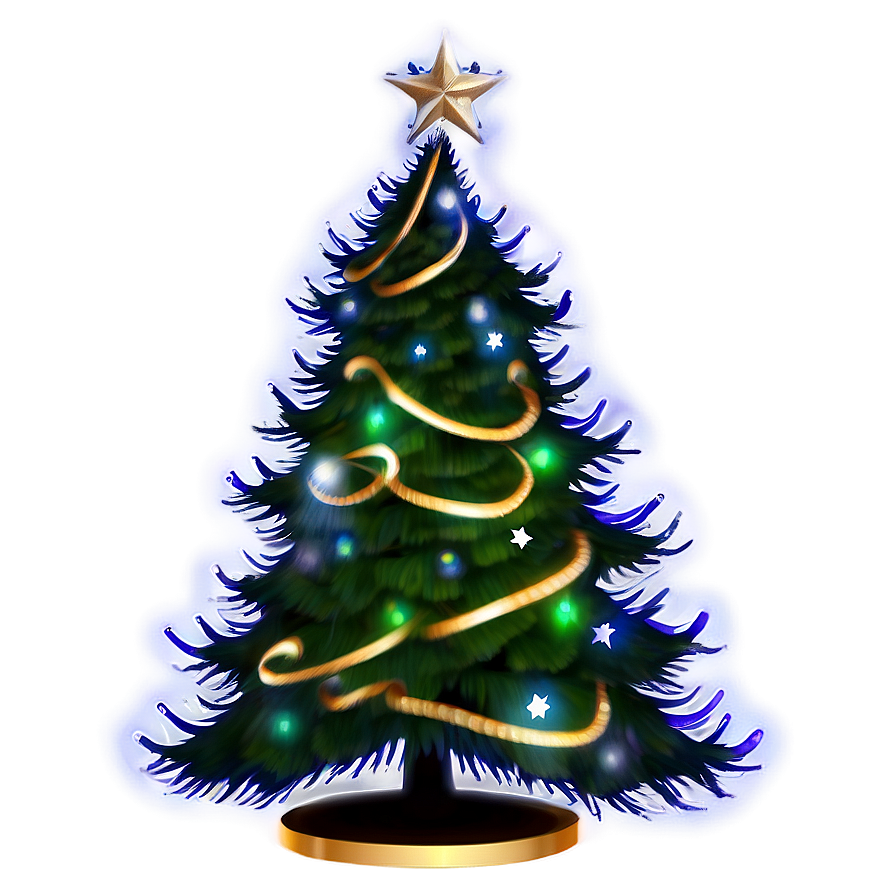 Arbol De Navidad With Blue Lights Png 06122024