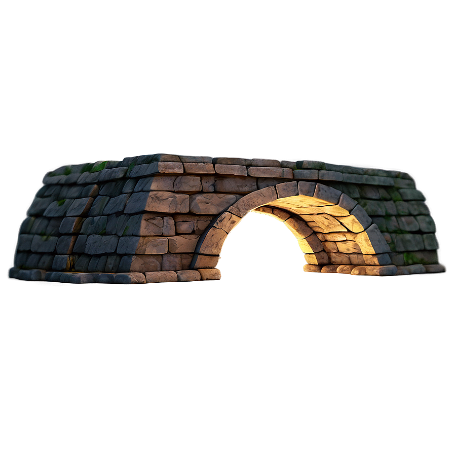 Arched Stone Tunnel Png Bue