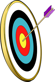 Archery Targetwith Arrow