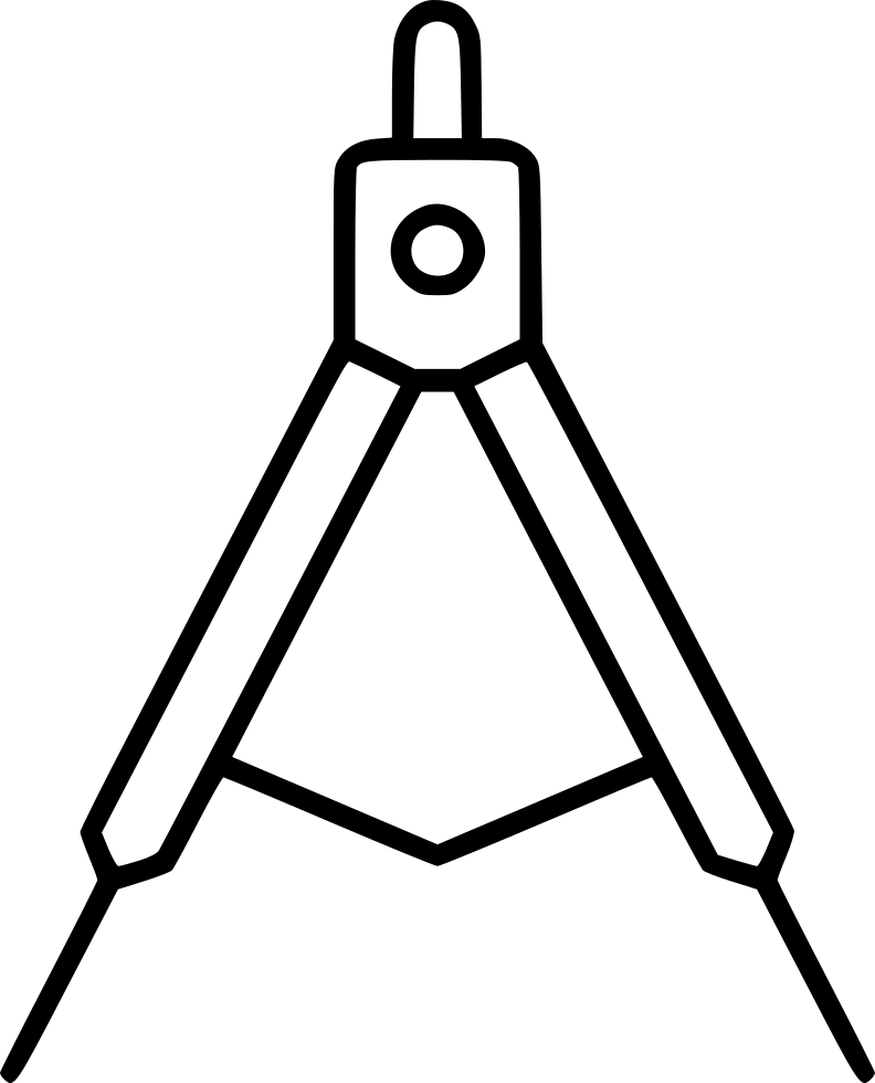 Architects Drafting Compass Outline