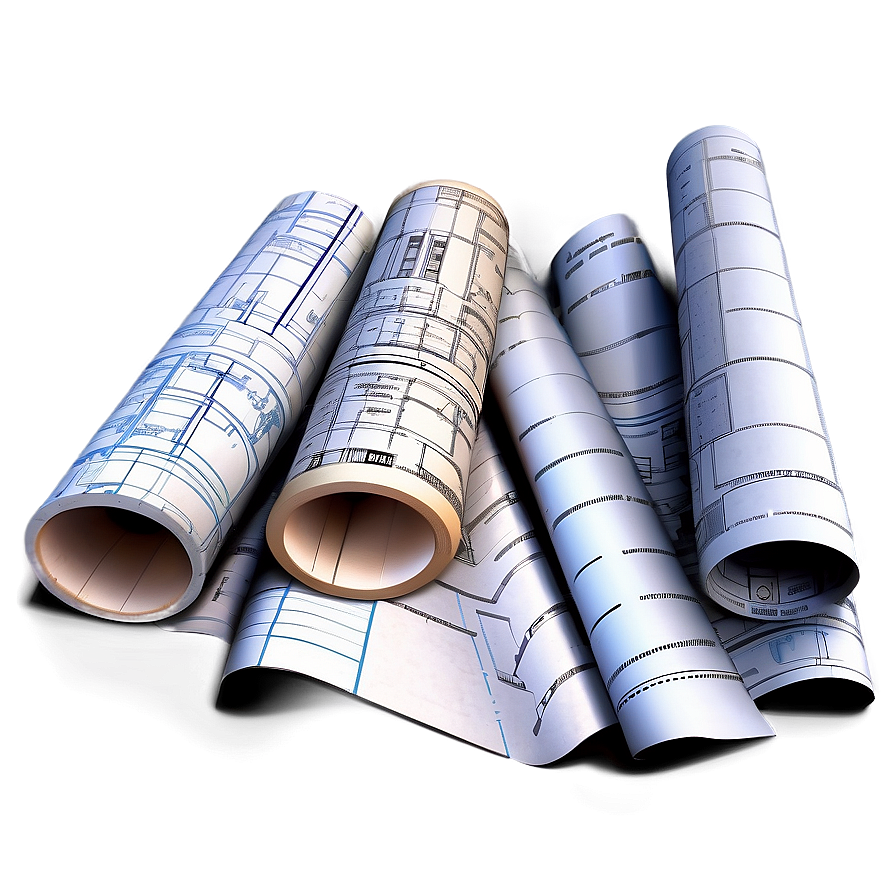 Architectural Blueprint Papers Png 29