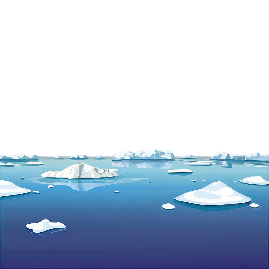 Arctic Ice Melt Water Cartoon Png Tvx40