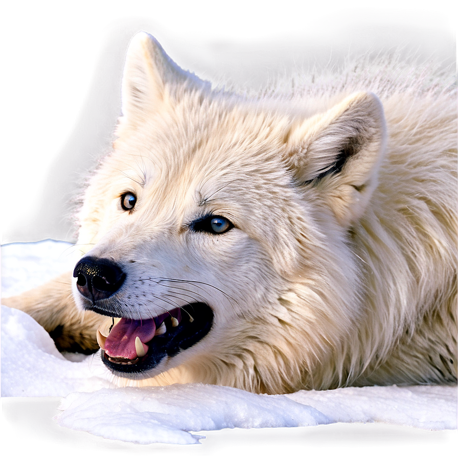 Arctic Wolf In Snow Png 06292024