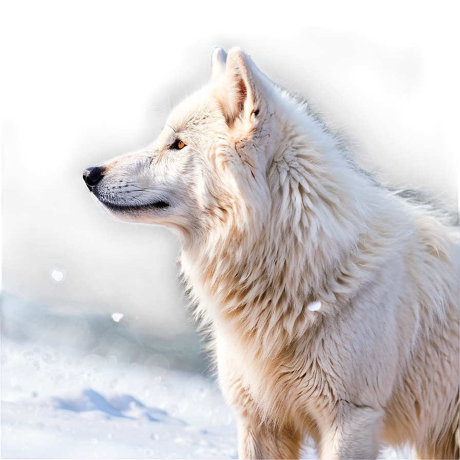 Arctic Wolf In Snow Png 06292024