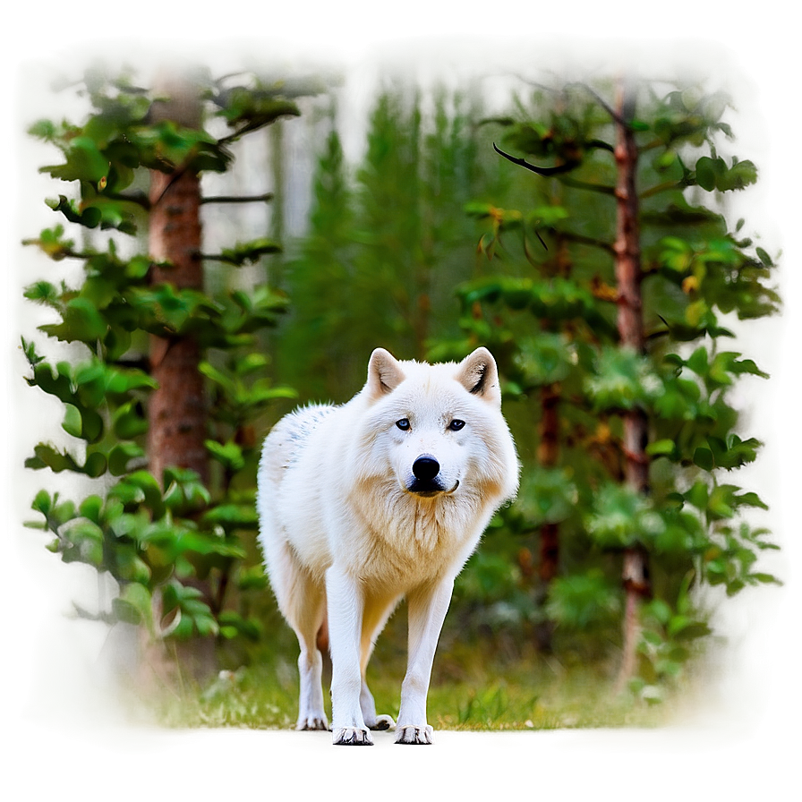 Arctic Wolf In Wilderness Png Gbs