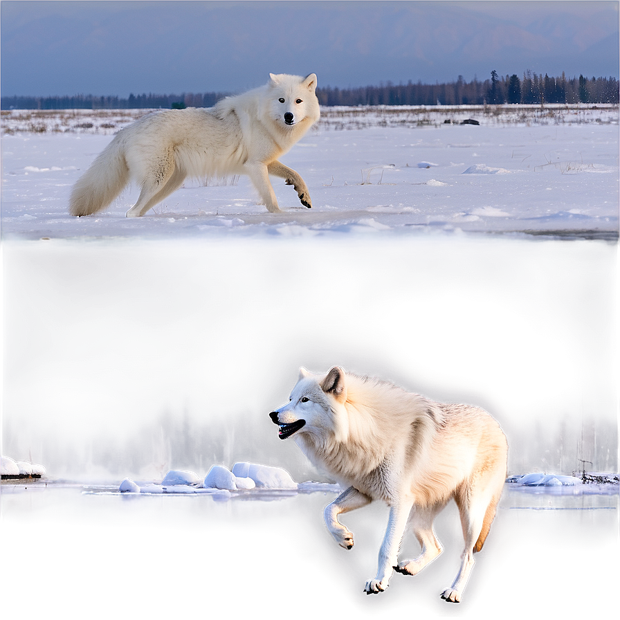 Arctic Wolf Mating Dance Png Fhx21