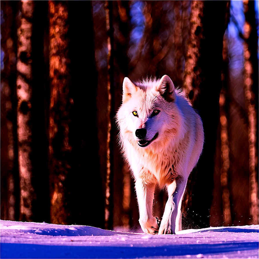 Arctic Wolf Sneaking Png Rfa