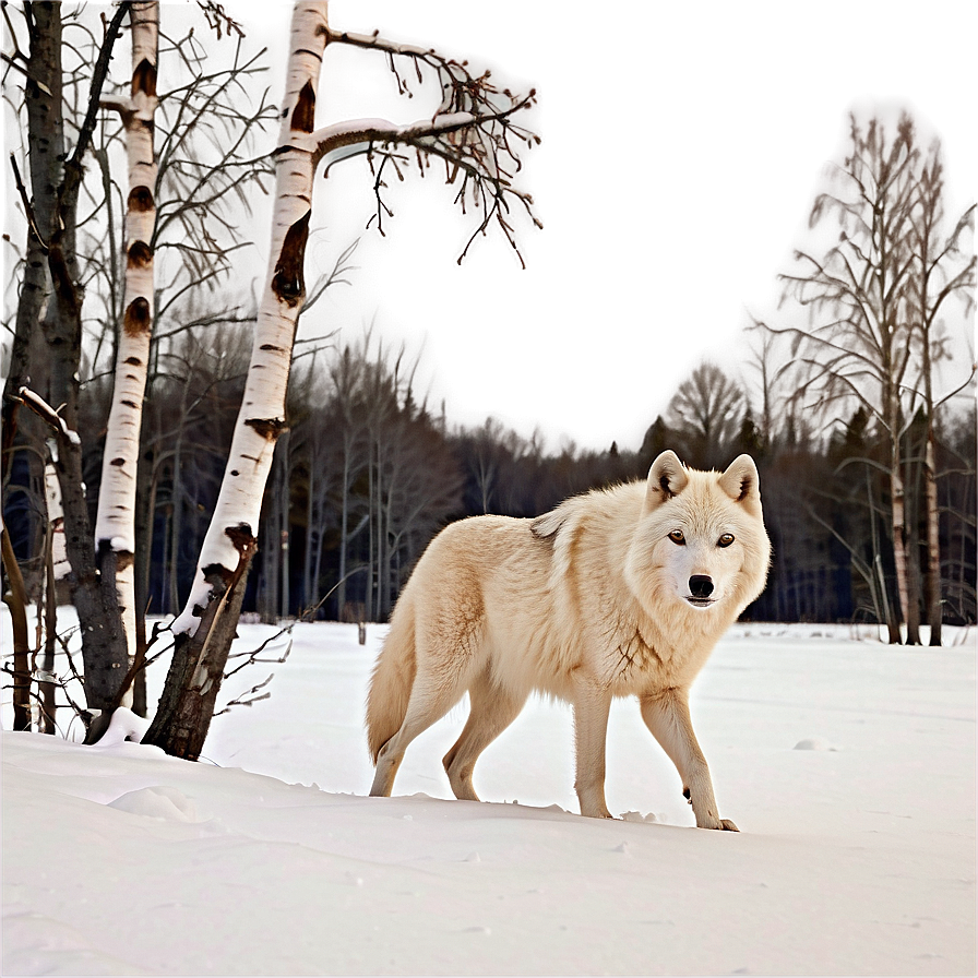 Arctic Wolf Winter Scene Png Jxf21