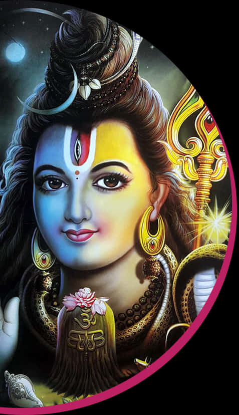 Ardhanarishvara Shiva Parvati Fusion Art