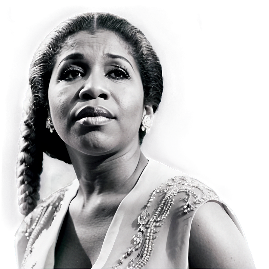 Aretha Franklin Black And White Png Wyd