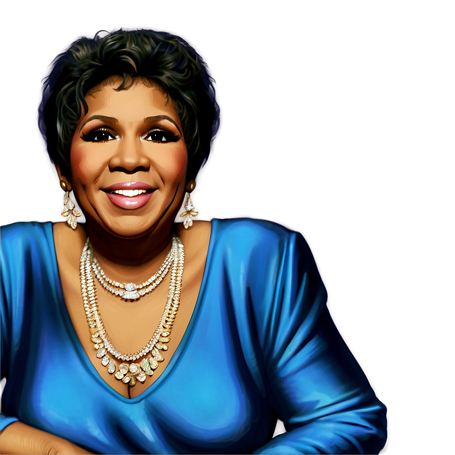 Aretha Franklin Dazzling Jewelry Png Cob1