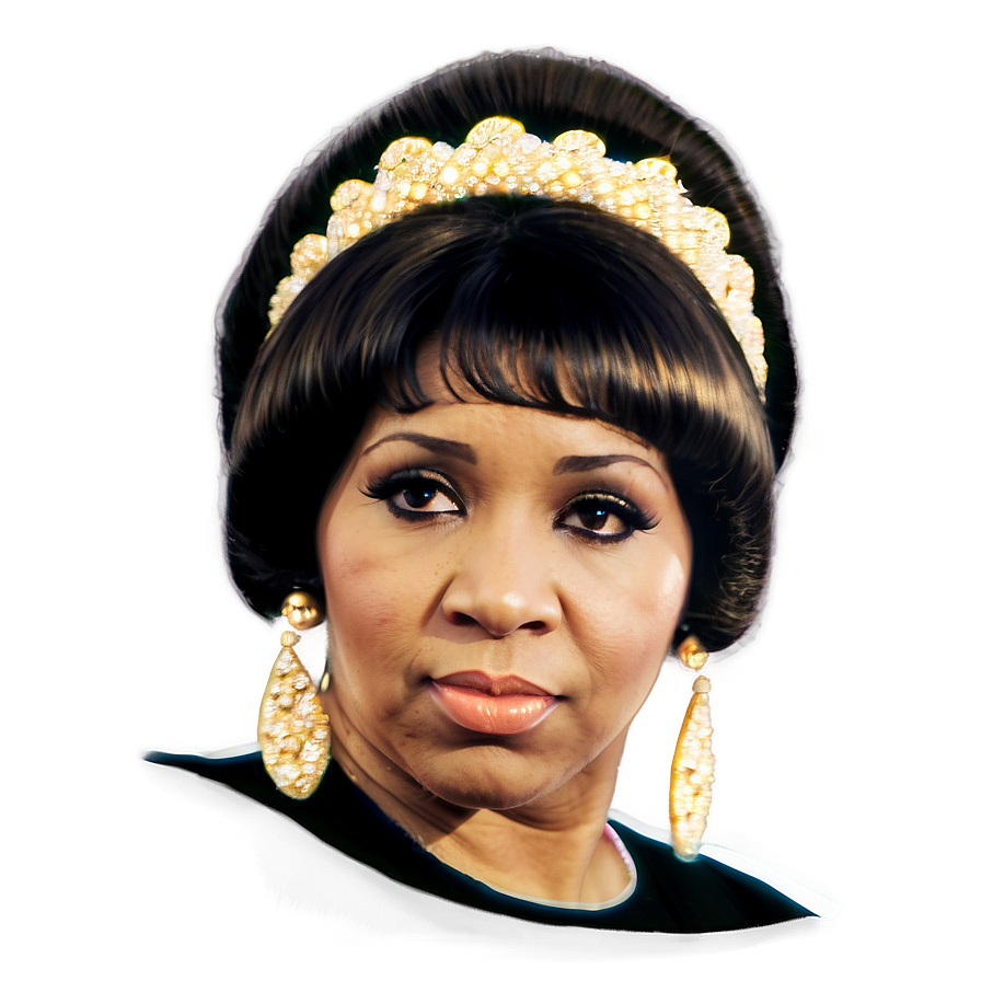 Aretha Franklin Iconic Hairstyle Png Avp44