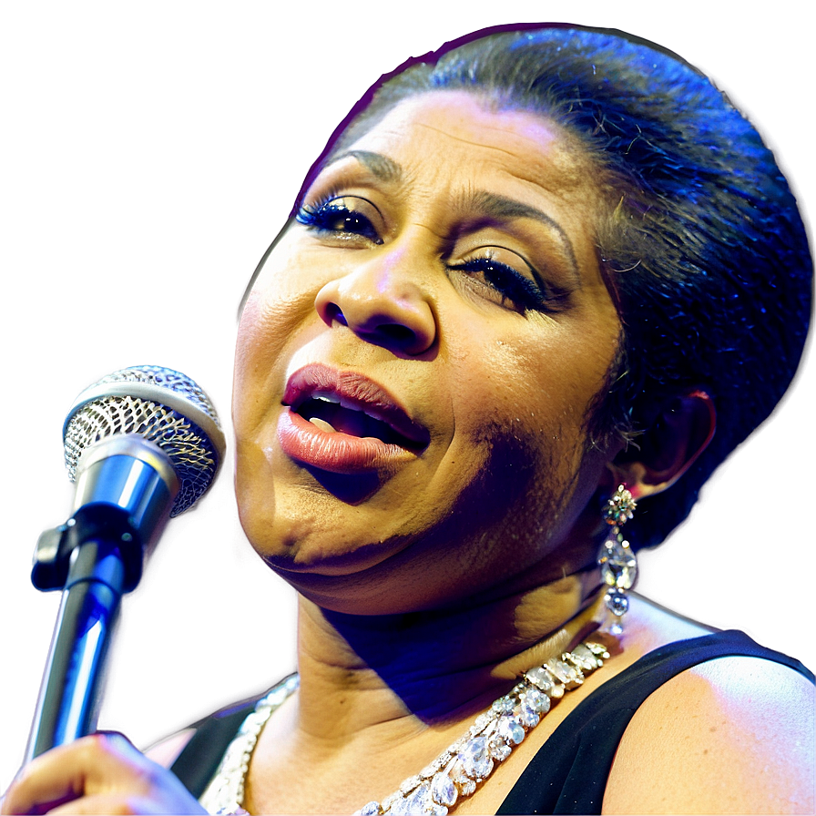 Aretha Franklin In Concert Png Fos