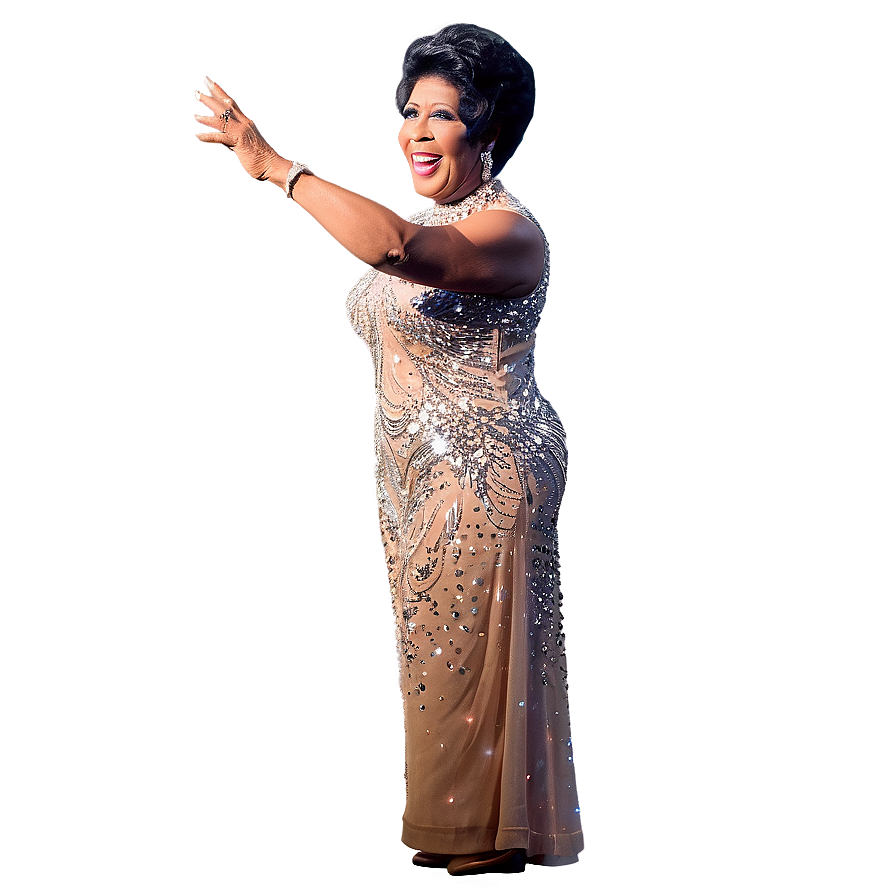 Aretha Franklin Sparkling Outfit Png Mvf59