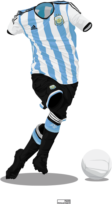 Argentina Football Kit Invisible Player Illustration