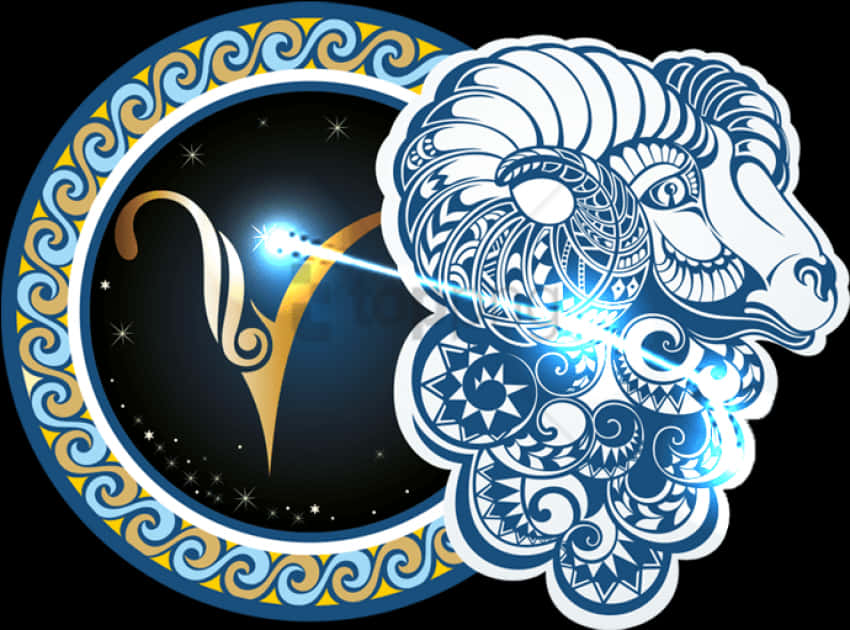 Aries Zodiac Sign Artwork