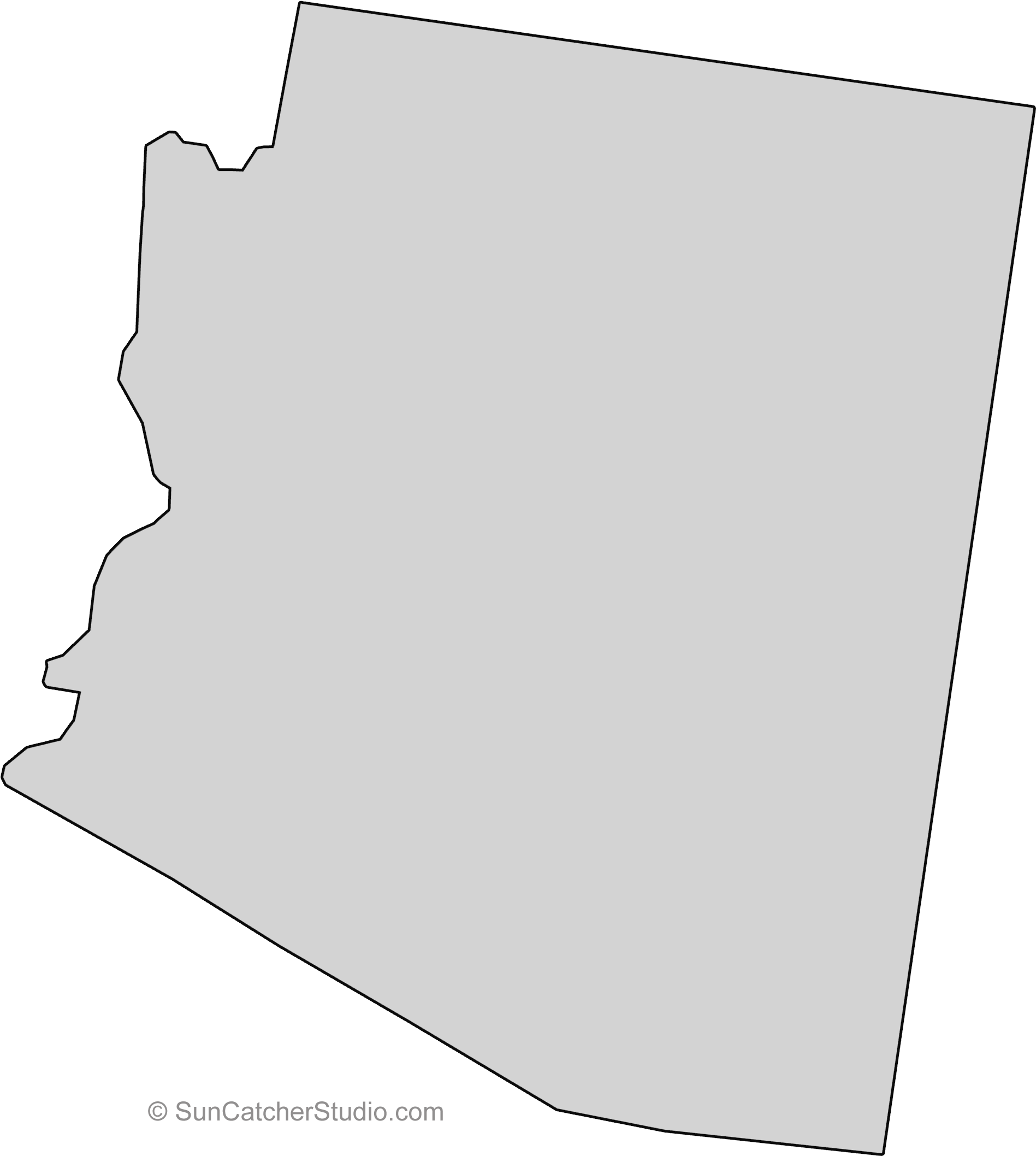 Arizona State Outline Map