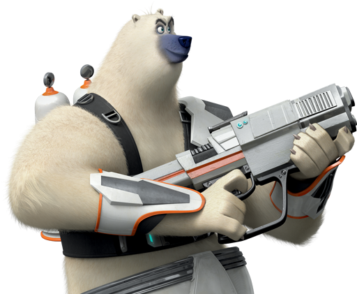 Armed Polar Bear Madagascar Character