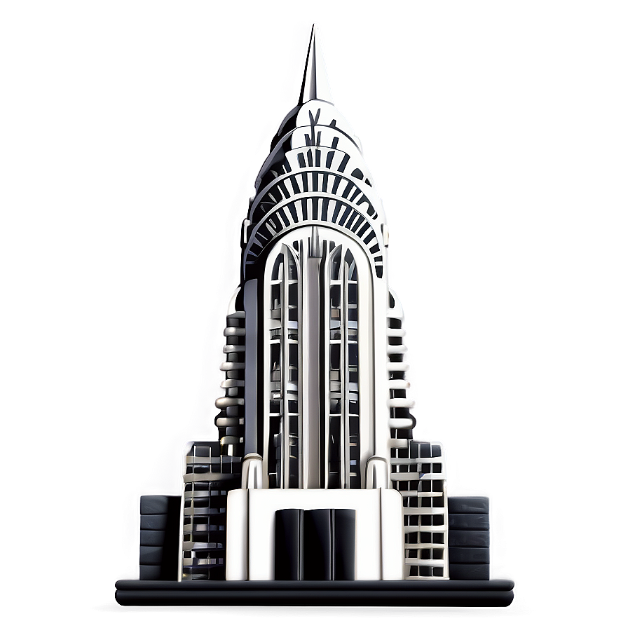 Art Deco Chrysler Building Design Png Skr87