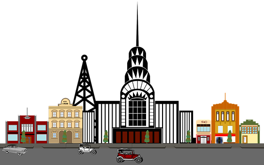 Art Deco Cityscape Illustration