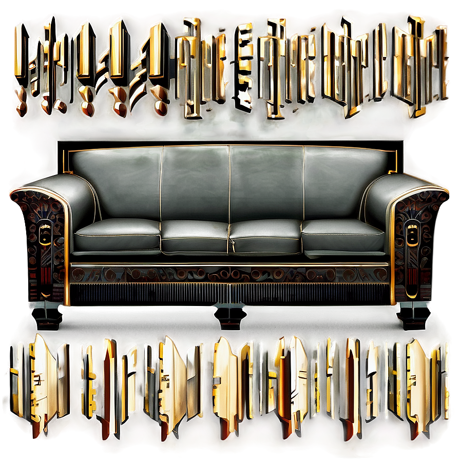 Art Deco Couch Png Jcr43