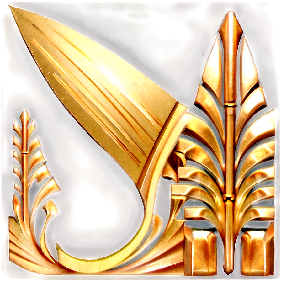 Art Deco Gold Accents Png Uti