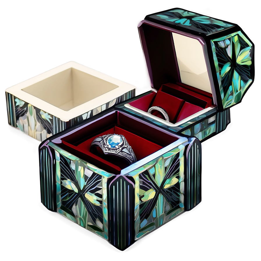 Art Deco Ring Box Png Lba